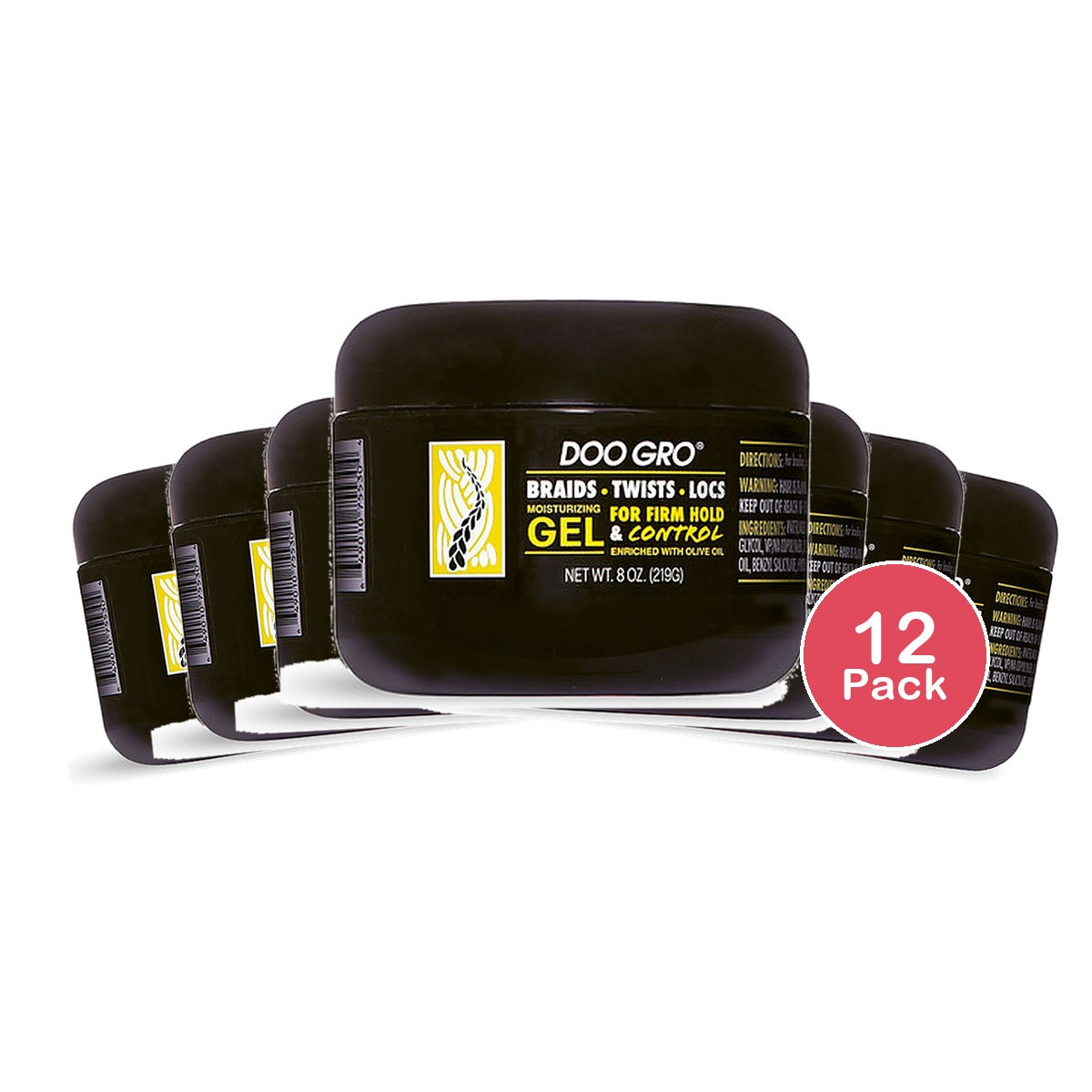 Doo Gro Braids Twists Locs Moisturizing Gel 8 Oz (Pack of 12)