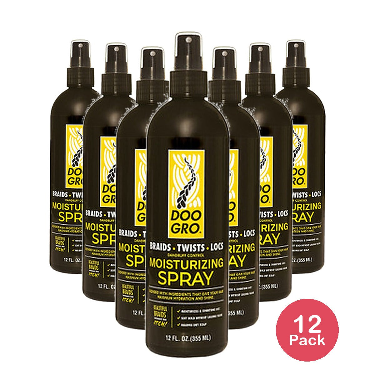 Doo Gro Braids Twists Locs Moisturizing Spray 12 Oz (Pack of 12)