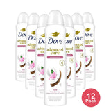 Dove Advanced Care Antiperspirant Dry Spray Caring Coconut 3.8 Oz (Pack of 12)