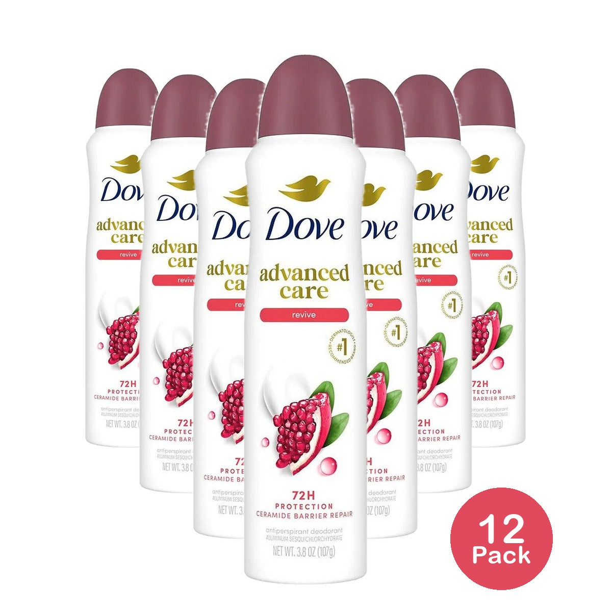 Dove Advanced Care Antiperspirant Spray 3.8 Oz (Pack of 12)