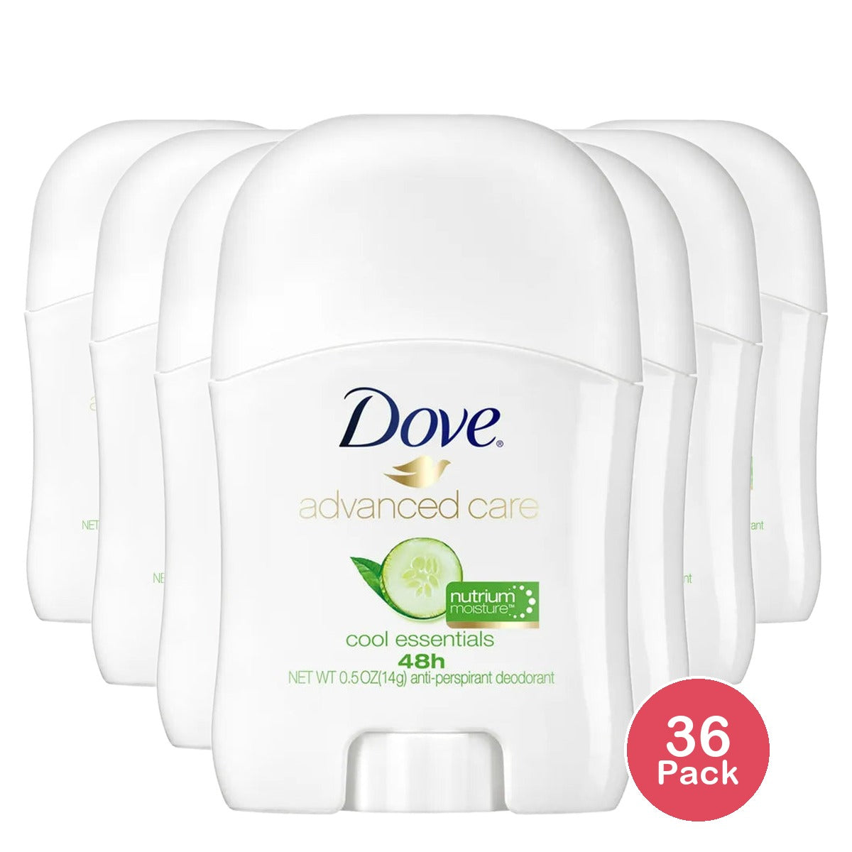 Dove Advanced Care Cool Essentials Antiperspirant Deodorant 0.5Oz (Pack of 36)
