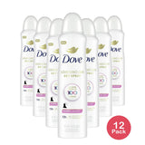 Dove Antiperspirant Deodorant Dry Spray Clear Finish 3.8Oz (Pack of 12)