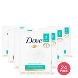Dove Beauty Bar Sensitive Skin More Moisturizing Than Bar Soap 2 Ea 3.75Oz (Pack of 24)