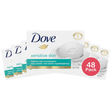 Dove Beauty Moisturizing Cream Bar Soap For Sensitive Skin Unscented 3.17Oz (Pack of 48)