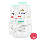 Dove Body Wash For Sensitive Skin Unscented 20Oz (Pack of 4)