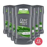 Dove Care Antiperspirant Deodorant Stick for Men Extra Fresh 2.7Oz (Pack of 12)