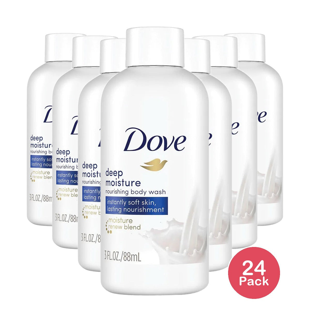 Dove Deep Moisture Nourishing Body Wash 3Oz (Pack of 24)