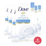 Dove Gentle Exfoliating Moisturizing Cream Bars 3.17 oz 6 Ea (Pack of 6)