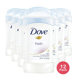 Dove Invisible Solid Antiperspirant Deodorant Stick Fresh 1.6Oz (Pack of 12)