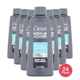 Dove Men And Care Clean Comfort Body and Face Wash 3Oz (Pack of 24)