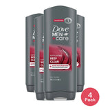 Dove Men + Care Body and Face Wash, Deep Clean, 18 OZ (Pack of 4)