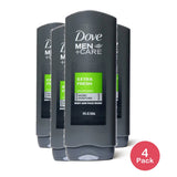 Dove Men Extra Fresh Body Wash 18Oz (Pack of 4)