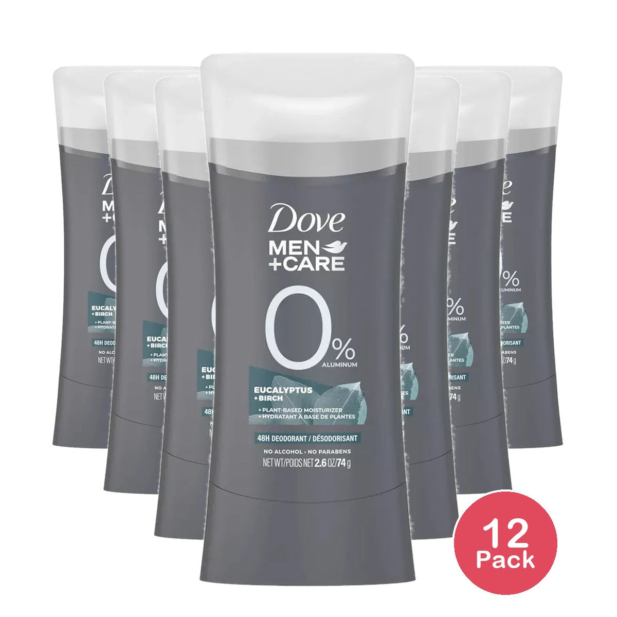 Dove Men Plus Care Aluminum Free Deodorant Eucalyptus And Birch 2.6Oz (Pack of 12)