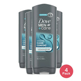 Dove Men Plus Care Body And Face Wash Clean Comfort 18Oz (Pack of 4)