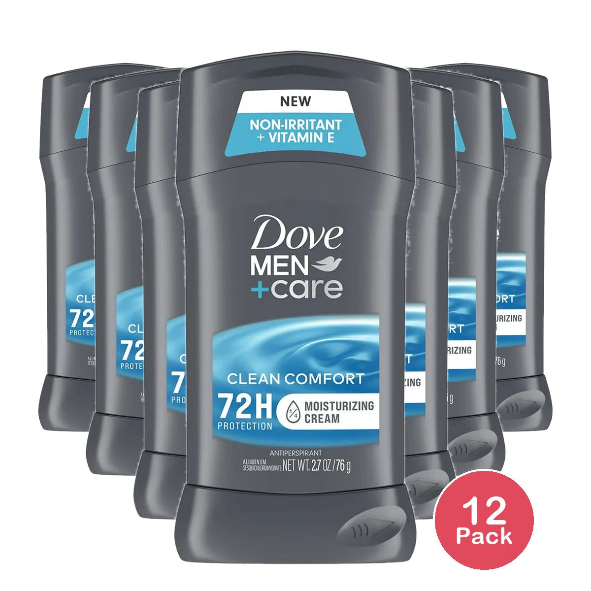 Dove Men Plus Care Powerful Protection Antiperspirant Deodorant Clean Comfort 2.7Oz (Pack of 12)