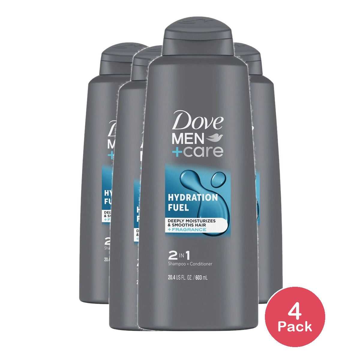 Dove Men+Care 2-in-1 Hydration Fuel 20.4 Oz (Pack of 4)