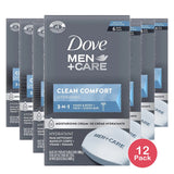 Dove Men+Care Body and Face Bar Clean Comfort 6 Ea 3.75Oz (Pack of 12)