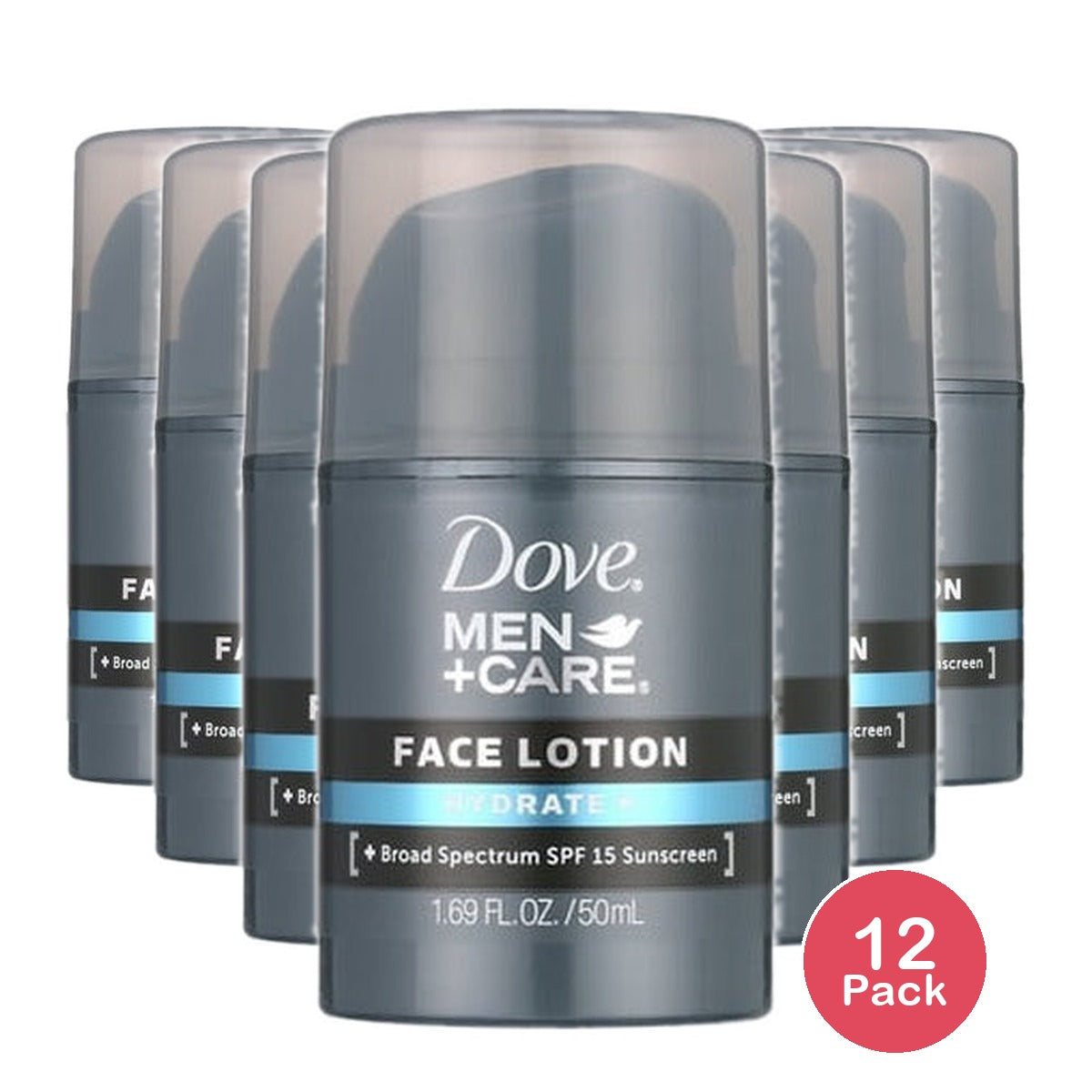 Dove Men+Care Face Lotion Hydrate Plus 1.69 Oz (Pack of 12)