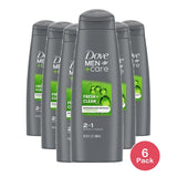 Dove Men+Care Fresh Clean 2-in-1 Shampoo 12 Oz (Pack of 6)