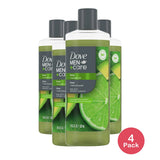 Dove Men+Care Invigorating Hydrating Men's Body Wash Lime and Avocado Oil 18 fl OZ(Pack of 4)