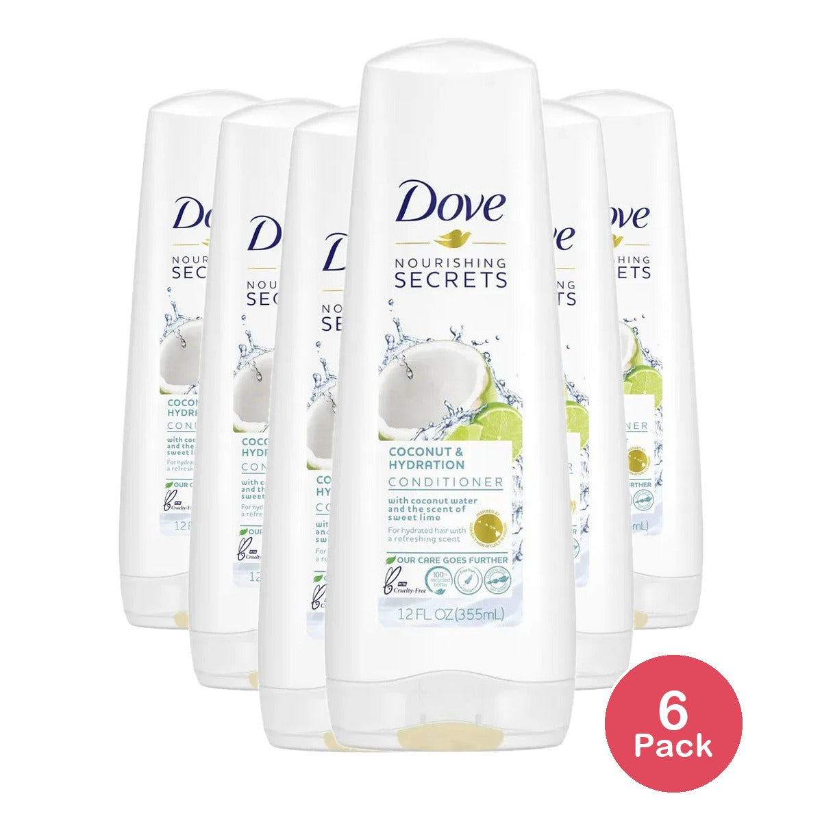 Dove Nourishing Rituals Coconut & Hydration Conditioner 12Oz (Pack of 6)