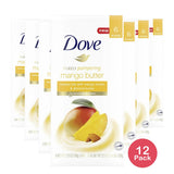 Dove Purely Pampering Beauty Bar with Mango Butter 6 bars 22.5 Oz (Pack of 12)