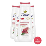 Dove Rejuvenating Body Wash Pomegranate and Hibiscus Tea 20 0z (Pack of 4)