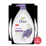 Dove Relaxing Long Lasting Gentle Women's Body Wash Lavender Oil and Chamomile 30.6 oz (Pack of 3)