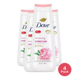 Dove Renewing Body Wash Peony And Rose Oil 20Oz (Pack of 4)