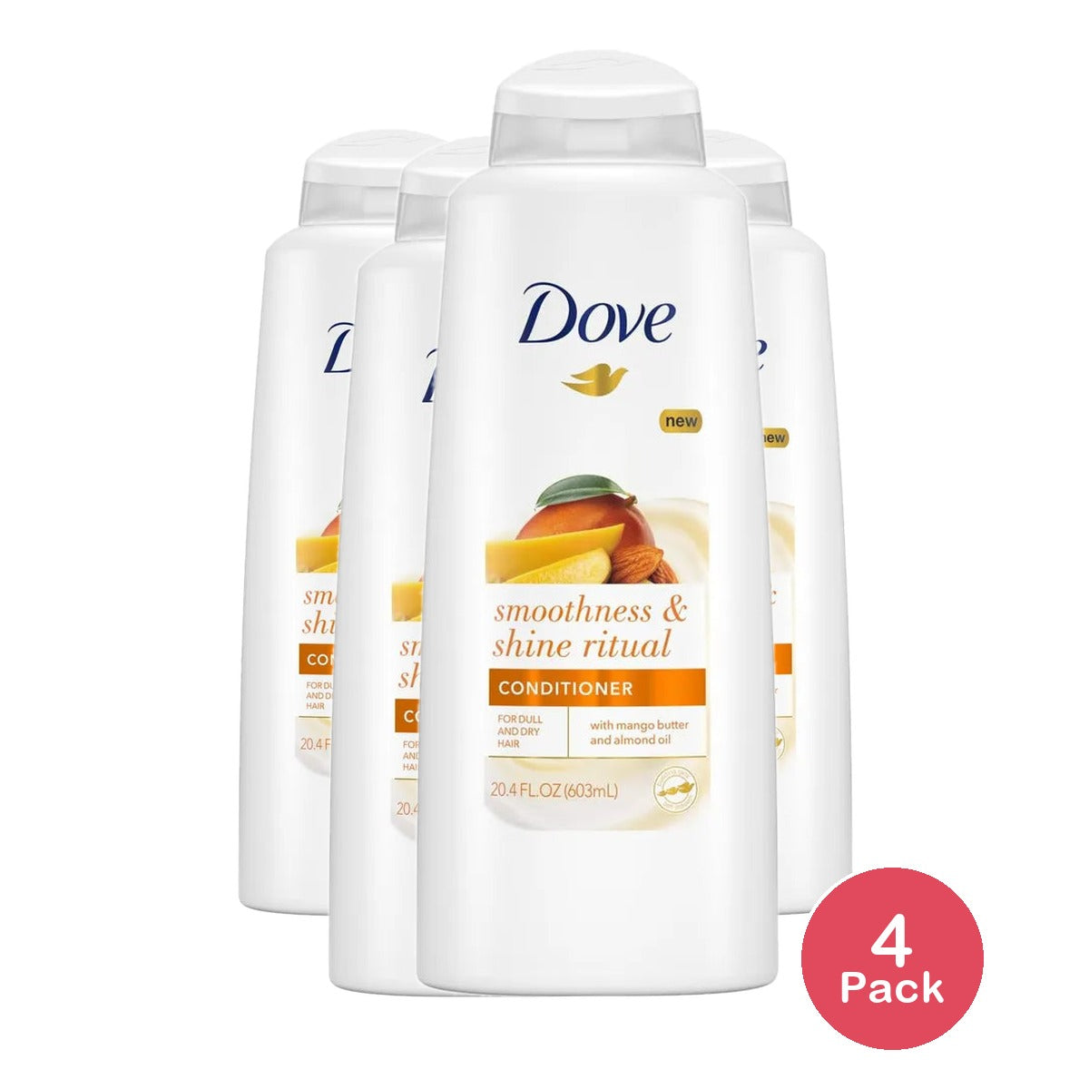 Dove Smoothness And Shine Ritual Conditioner Mango 20.4Oz (Pack of 4)