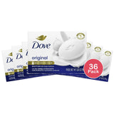 Dove White Travel Size Bar Soap with Moisturizing Cream 2.6 Oz (Pack of 36)