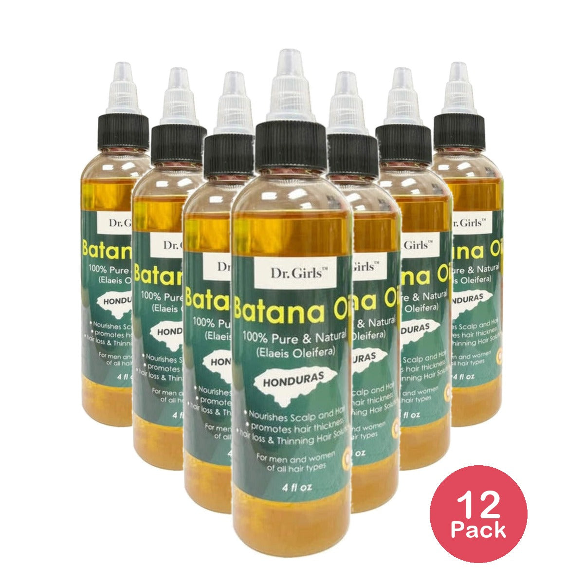 Dr. Girls 100% Pure Natural Batana Oil 4 Oz (Pack of 12)