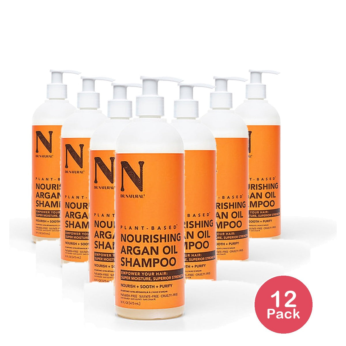 Dr. Natural Argan Oil Shampoo 16 Oz (Pack of 12)