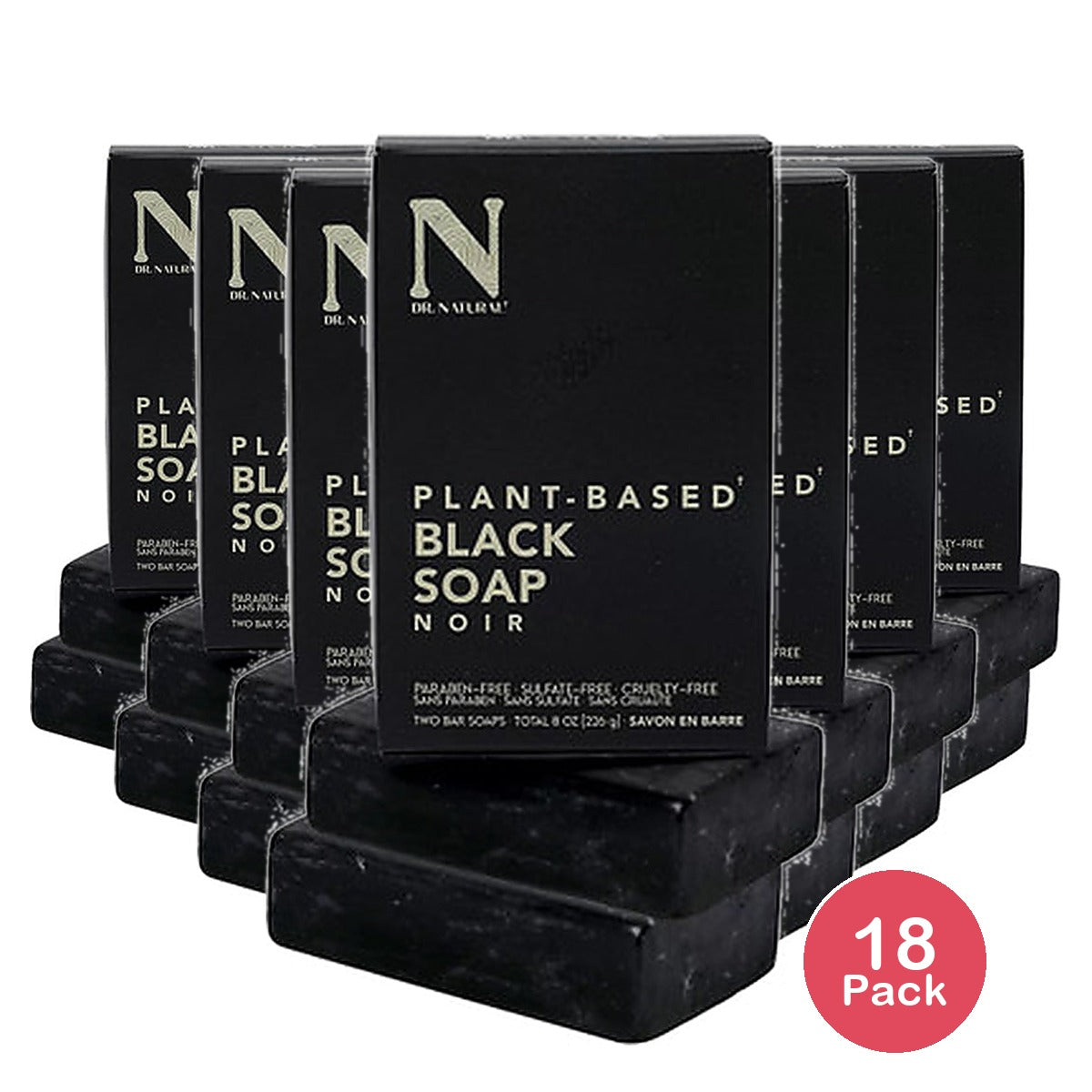 Dr. Natural Black Bar Soap 4 Oz (Pack of 18)
