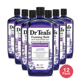 Dr Teal's Foaming Bath with Pure Epsom Salt Soothe & Sleep with Lavender 34 Fl. Oz (Pack of 12)
