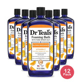 Dr Teal's Glow & Radiance Foaming Bath with Vitamin C & Citrus Essential Oils 34 Oz (Pack of 12)