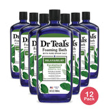 Dr Teal's Relax & Relief Foaming Bubble Bath with Pure Epsom Salt Eucalyptus & 34 Oz (Pack of 12)