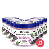 Dr Teal's Shea Sugar Body Scrub Black Elderberry with Essential Oils 19 oz (Pack of 12)