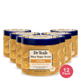 Dr Teal's Shea Sugar Body Scrub Citrus with Essential Oils & Vitamin C (Pack of 12) 19 Oz