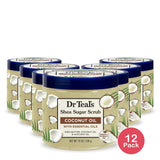 Dr Teal's Shea Sugar Body Scrub Coconut Oil with Essential Oils (Pack of 12) 19 Oz