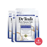 Dr Teal's Epsom Salt Magnesium Soak - Fragrance-Free - 64 Oz (Pack of 4)