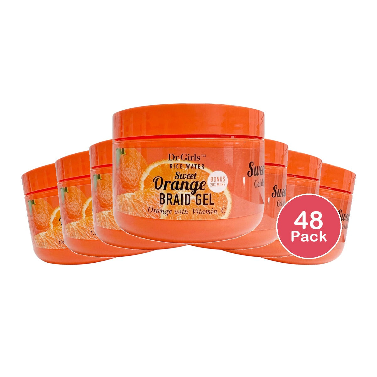 Dr.Girls Rice Water Braid Gel Sweet Orange 8.45oz (Pack of 48)
