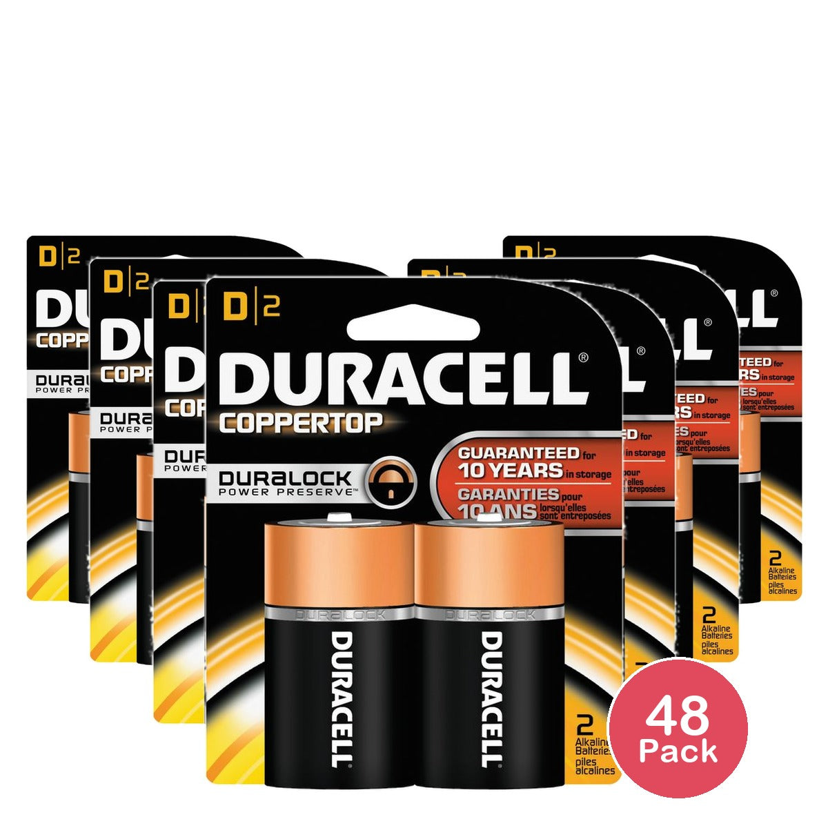 Duracell 1.5V D Alkaline Batteries (Pack of 48)
