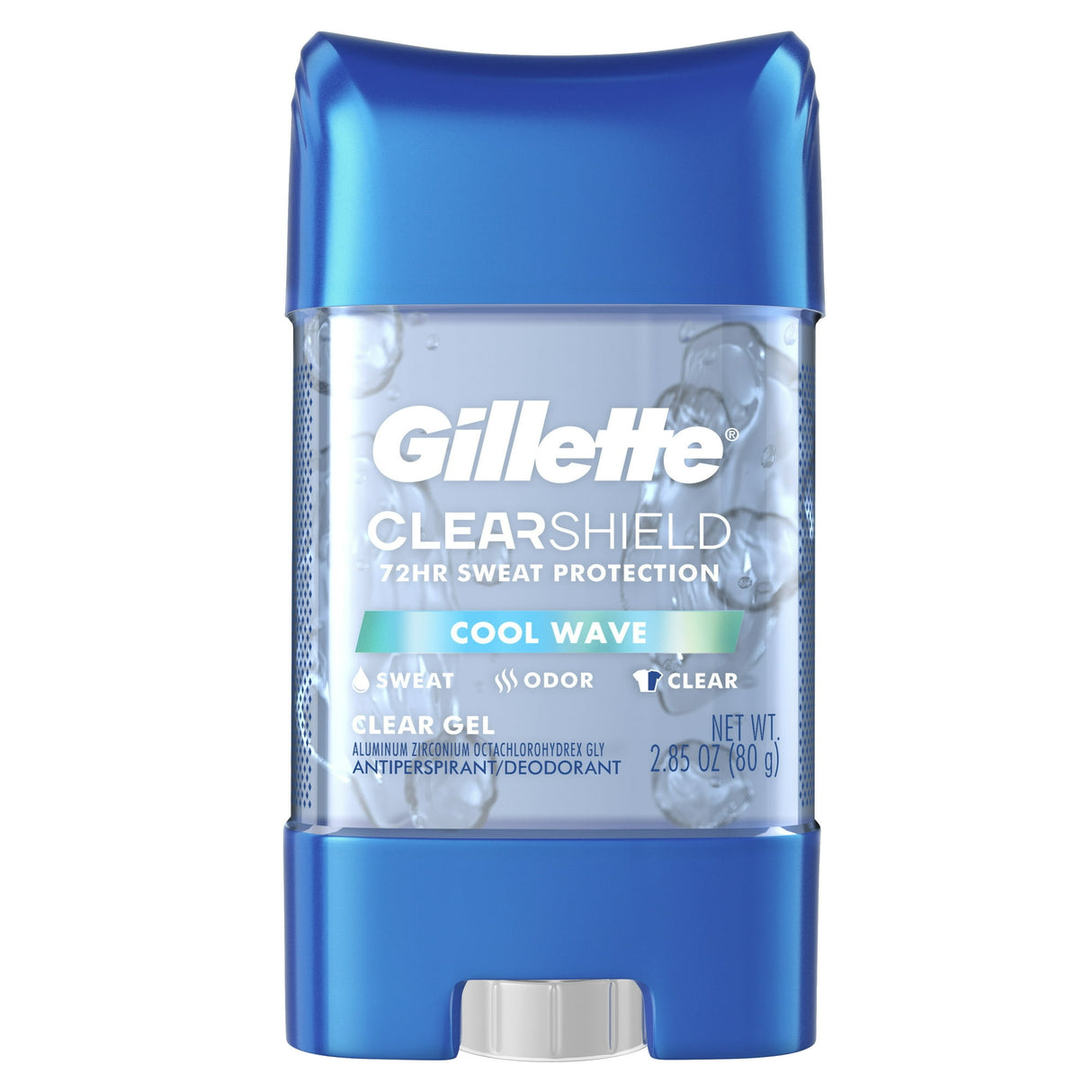 Gillette Antiperspirant and Deodorant for Men Clear Gel Cool Wave 2.85 OZ (Pack of 12)