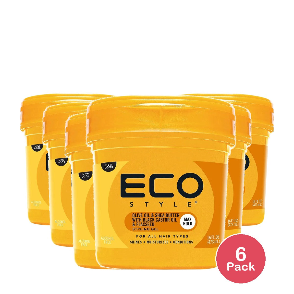 Eco Style Gold Styling Gel 16 Oz (Pack of 6)