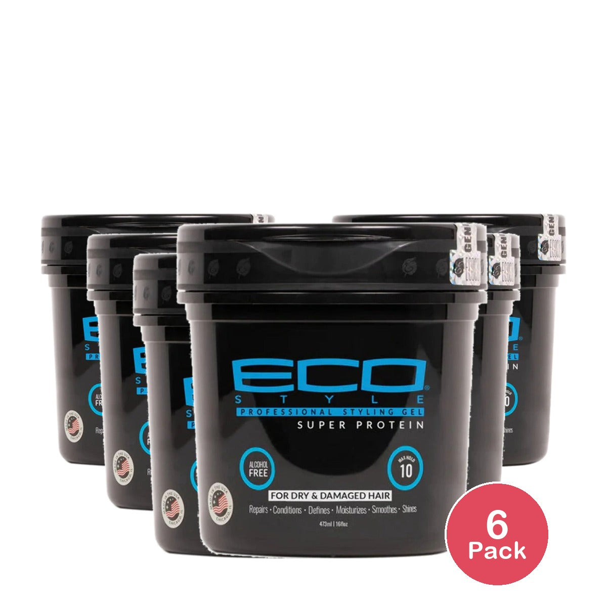 Eco Style Super Protein Gel 16 Oz (Pack of 6)