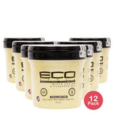 Eco Styler Black Castor & Flaxseed Oil Gel 8 Oz (Pack of 12)