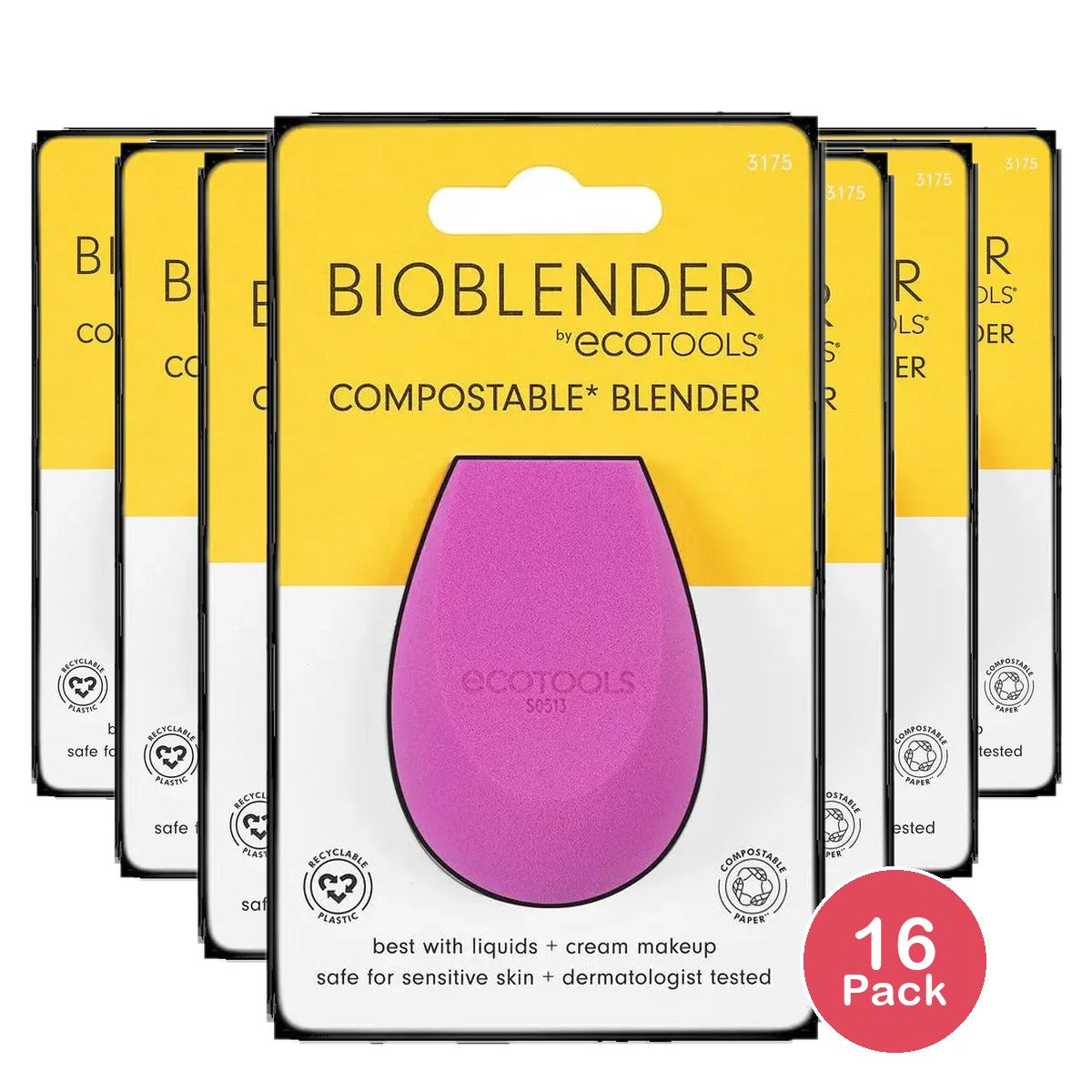 Ecotools Limited Edition Bioblender Makeup Sponge Holiday Ornament 1 Count 0.21Oz (Pack Of 16)