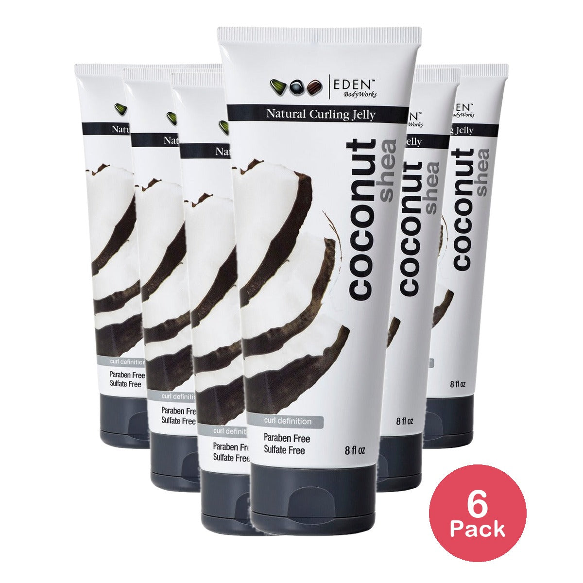 Eden BodyWorks Coconut Shea Curling Jelly 8 Oz (Pack of 6)