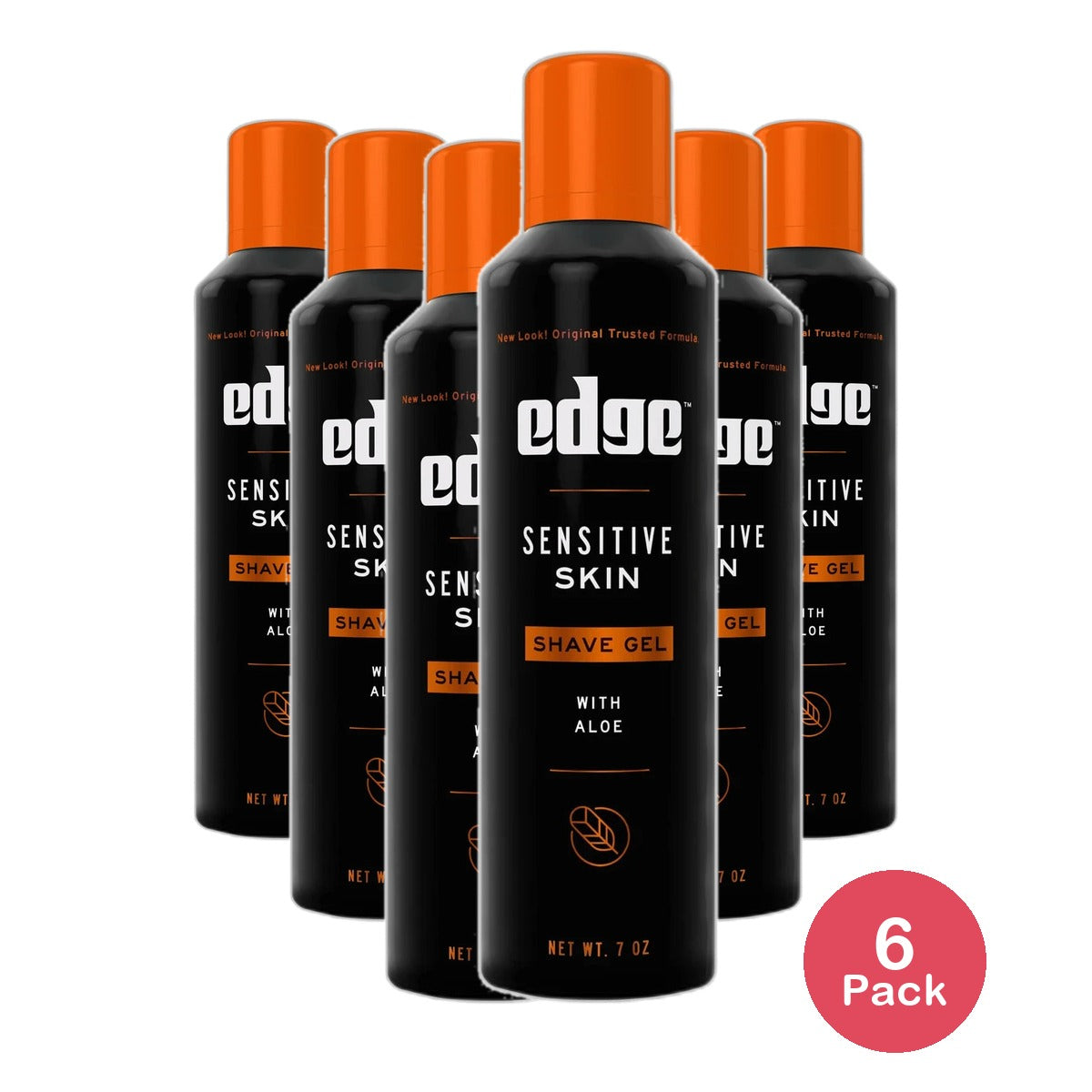 Edge Advanced Shaving Gel Sensitive Skin With Aloe 7Oz (Pack of 6)